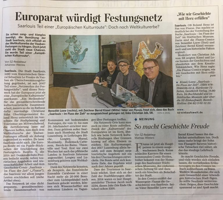 Eine halbe Seite Fluxus in der Saarbrücker Zeitung